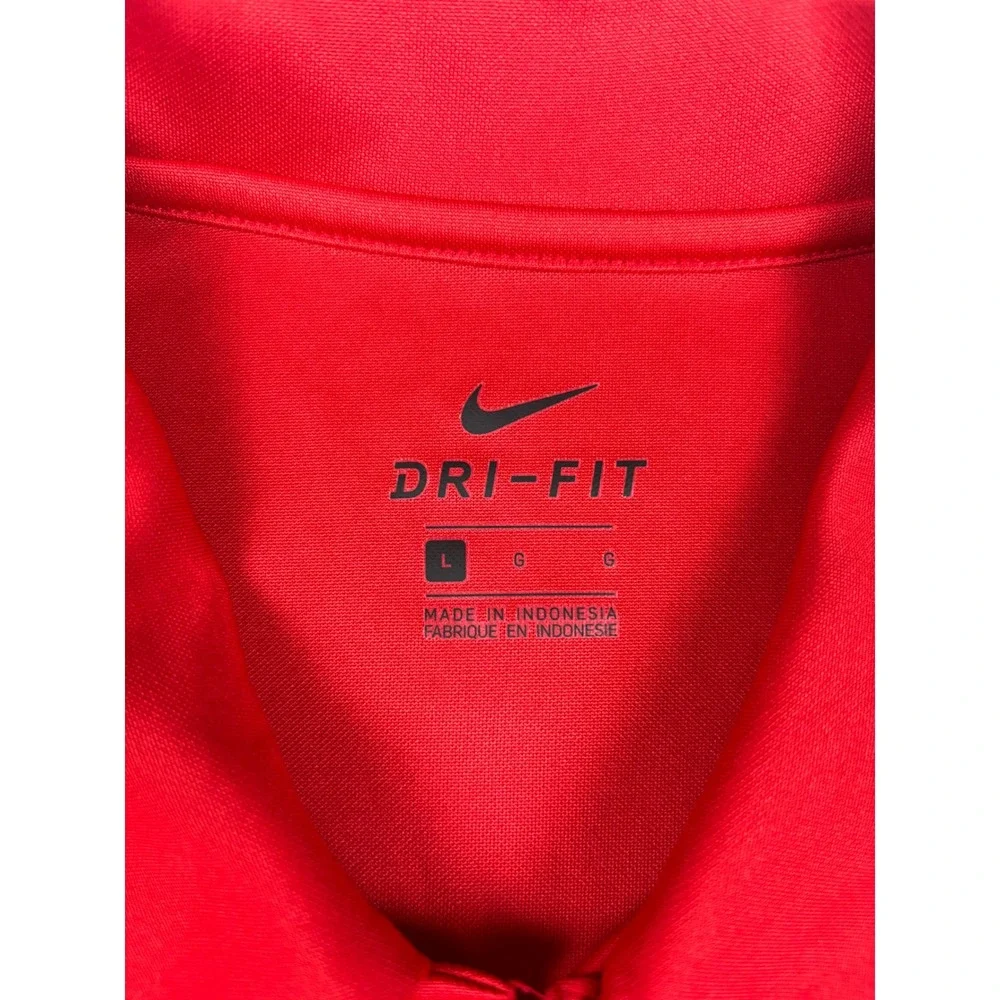 Nike Dri-FIT Mens Large Red CHSW Falcons Soccer‎ Polo Shirt Short Sleeve JS